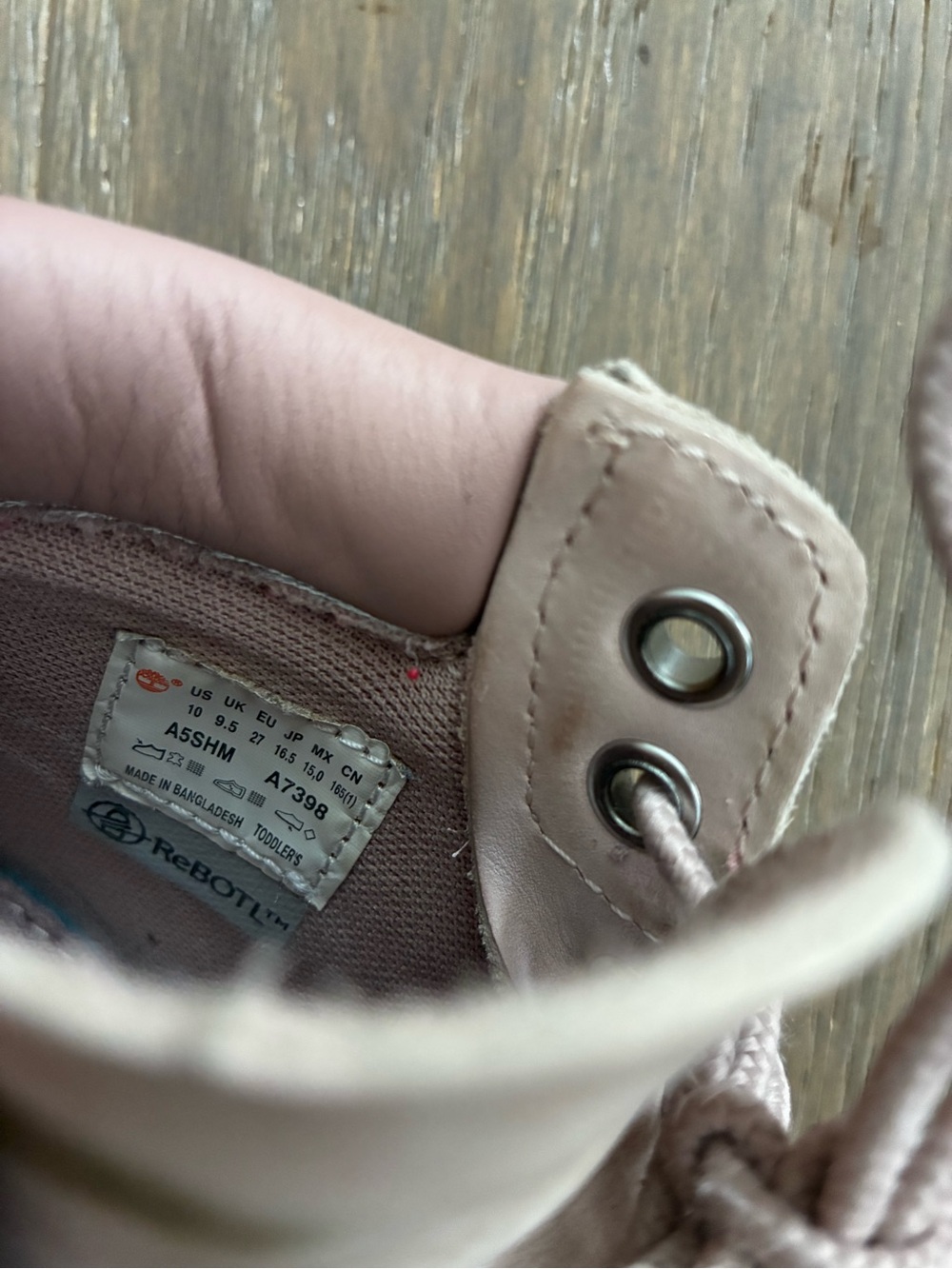 Timberland Light Pink Nubuck Waterproof 6 inch Boots Toddler Size 10 - Picture 4 of 7